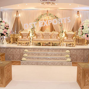 Mehndi Sangeet Escenario Asientos bajos Muebles DE BODA Escenario DE BODA Conjunto de sofá y sillas Escenario DE BODA indio Sofá Muebles Mejor - Product Image 2
