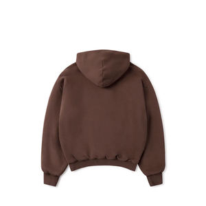 เสื้อฮู้ดดี้ผู้ชายพรีเมียม ผ้าฟลีซสองชั้น 1000 GSM สีเทอร์ราคอตต้า คุณภาพสูงสุด ผลิตจากผ้าฝ้าย 100% ระบายอากาศได้ดี ออกแบบมาอย่างพิถีพิถัน - Product Image 2