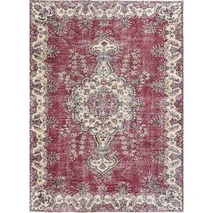 Tapis en laine noué à la main de grande taille, motif médaillon rouge et orange, pour la maison et le salon, tapis rectangulaire pour couloir - Pae-2875 - Product Image 1