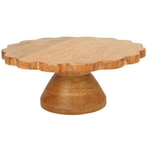 Soporte de pastel de madera de acacia altamente duradero y juego de plato de servicio multiusos para exhibición de postres y pasteles soporte de exhibición de mesa - Product Image 4