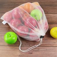 Sac en filet en polyester écologique avec taille personnalisable, portable et recyclable, fabriqué au Vietnam pour les cosmétiques et les jouets