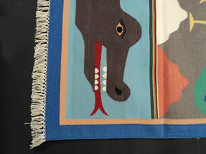 Algodão Artesanal Artístico Dhurrie Área Tapetes Casa Decorativa Atacado a Preço de Fábrica Conjunto de Área Tapetes e Acessórios - Product Image 2