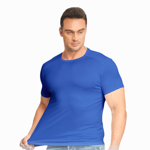 Venta al por mayor personalizado de secado rápido camiseta negra para niños Unisex poliéster mezcla deporte tejido tela personalizada ropa camiseta para hombres - Product Image 1