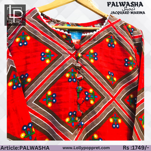 NOUVEAU 1750 Costume décontracté de créateur en laine brodée avec imprimé RANGI VIVACIER PALWASHA BASANT-RANGI DIGITAL LP de 1950 - Product Image 3