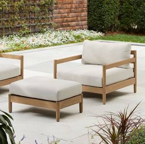 Canapé d'extérieur profond avec pouf Florida-Meubles d'extérieur ou de jardin en teck fabriqués en Indonésie - Product Image 6