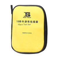Juego de Herramientas Portátil de 15 Piezas en Bolsa de Tela Oxford, Juego Ligero con Destornilladores, Alicates, Cinta Métrica, Listo para OEM/ODM
