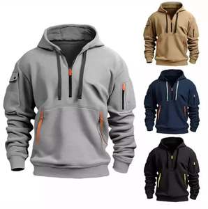 Sudadera con capucha de algodón 100% de alta calidad para hombre, diseño de bolsillo transpirable de secado rápido Premium ecológico personalizable para el invierno - Product Image 5
