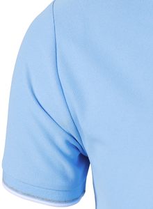Polo de couleur unie Prix d'usine Polo de performance pour hommes avec évacuation de l'humidité coupe ajustée Polos lourds personnalisés - Product Image 4