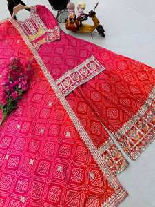 High Quality Pink Georgette <b>Lehenga</b> Choli Dupatta Digital Print Sequin Embroidery <b>Women</b> Winter Summer Wedding Party Salwar - Product Image 2