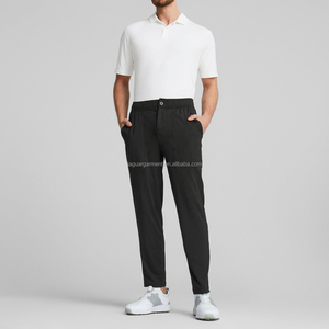 ... Pantalones de golf para hombre elásticos de rendimiento con tela transpirable y elegante ajuste cónico para ropa informal de gimnasio - Product Image 3