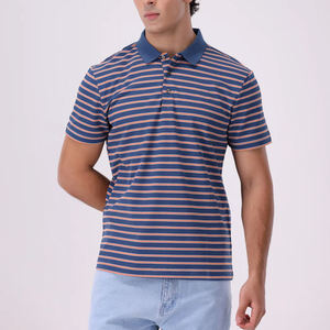 Polo informal con cuello vuelto para hombre, producto único, material de algodón 100%, hecho de polos para hombre en color sólido - Product Image 1