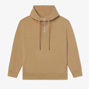 Sweat à capuche bio à demi-fermeture éclair pour hommes Sweat à capuche en coton polaire pour hommes Streetwear personnalisé pour hommes Sweats à capuche décontractés Vente en gros - Product Image 1