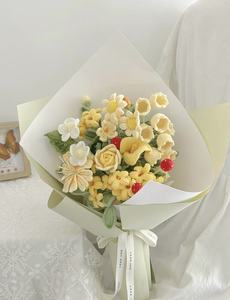 Ramos de Rosas de Lirio Tejidos a Mano, Flores Artificiales de Ganchillo, Regalos para Graduación, Decoración del Hogar, Ramo de Novia - Product Image 2