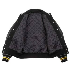 Veste universitaire de haute qualité pour homme, vêtement d'hiver avec corps en laine et manches en cuir véritable, design élégant et stylé - Product Image 2