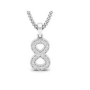 จี้ทองคำแท้หมายเลข 8 ประดับเพชรแท้ น้ำหนักรวม 0.12 กะรัต ความบริสุทธิ์ 14K/18K จี้เพชรและชาร์มสุดหรู - Product Image 2