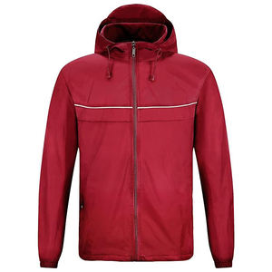 Chaqueta Cortavientos Impermeable de Estilo Urbano con Cuello Alto de Lona Personalizada con Servicio OEM para Hombre - Product Image 1