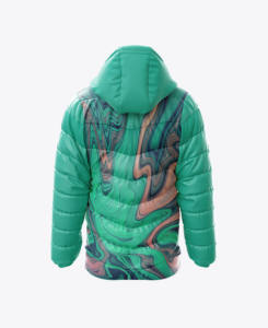 Venta al por mayor de fábrica, chaquetas acolchadas para hombre, chaqueta estampada por sublimación, abrigo de burbujas de poliéster teñido liso, chaqueta hinchada cálida a prueba de viento para hombre - Product Image 2