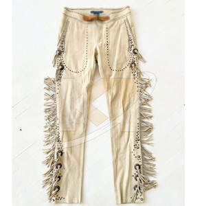 Pantalon en cuir suédé Slim Fit pour hommes Design de jambe effilée Bord élégant Parfait pour le nouveau pantalon pour hommes à la mode - Product Image 3