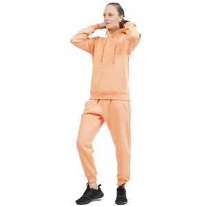Conjunto Deportivo para Mujer, Sudadera con Capucha y Pantalones Deportivos, Color Sólido, Felpa, Corte Holgado Informal, para Todas las Temporadas - Product Image 6