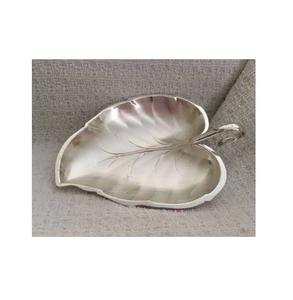 Bandeja de Almacenamiento de Frutas de Diseño Personalizado en Oferta, Excelente Calidad, Niquelada, Hecha a Mano, con Diseño de Hojas, Bandeja para Servir Frutos Secos - Product Image 6