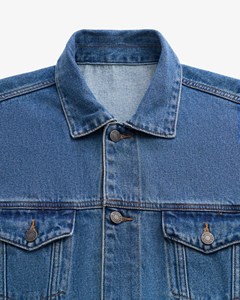 Men's Casual Long Sleeve Denim Jacket Eco-Friendly Anti-Uv Single Button Closure Turn-Down Collar Regular Fit Breathable - Product Image 3