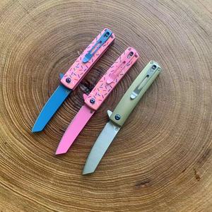 Phụ Nữ Nữ Gấp Dao Màu Hồng Vàng Màu Quà Tặng Hộp Biểu Tượng Tùy Chỉnh Cắm Trại Edc Dao Cho Cô Gái Mẹ - Product Image 5