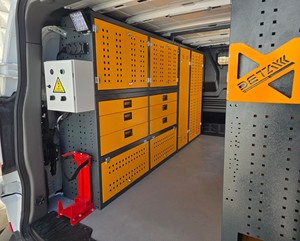 ตู้เก็บของในรถยนต์แบบแยกส่วน 12 ลิ้นชัก |   การจัดระเบียบภายในรถยนต์อัจฉริยะ |   โซลูชั่น OEM/ODM สำหรับชั้นวางของในรถตู้ |   ไฟฟ้าสถิต - Product Image 2