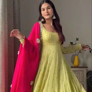 Venta al por mayor nueva colección vestido Anarkali con bordado pesado indio y paquistaní vestido de fiesta vestido de noche para las mujeres - Product Image 1