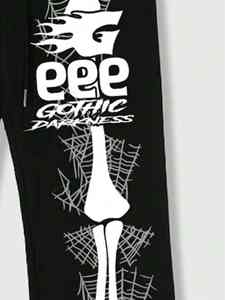 2024ชุดวอร์มสำหรับผู้ชายขนาดใหญ่พิเศษปักลายด้วยผ้าปะติดเสื้อฮู้ดและกางเกงวอร์มแบบสวมหัว - Product Image 4