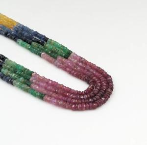 ลูกปัดแซฟไฟร์หลายเหลี่ยมเพชรพลอยขนาด16นิ้วสินค้าขายดีเครื่องประดับส่วนบุคคลลูกปัดหินสีรุ้งหลายเม็ดมีค่าขนาด3/4มม. - Product Image 3