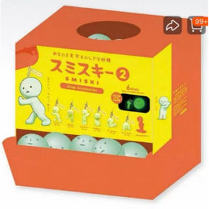 Smiski V2 Glow in the Dark <b>LED</b> Keychains 24pc Set Cartoon Cat Patterns on Plastic Alloy Light Keychain Accessory with Dolls - Product Image 1