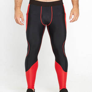 Leggings ajustados para hombre, ideales para correr y hacer ejercicio, con diseño de logotipo personalizado, leggings deportivos para hombre. - Product Image 1
