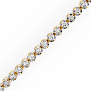 Magnifique bracelet et jonc en or 18 carats avec diamants de laboratoire - Product Image 4