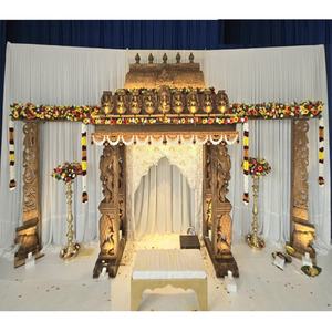 Mandapam de Madera con Diseño Yali para Bodas del Sur de la India, Personalizado, Estilo Bollywood, Decoración para Eventos en Londres, Gran Venta - Product Image 1
