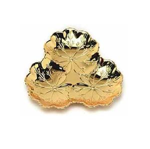 Bandejas para servir de 2 niveles de color dorado de forma redonda hechas de metal, accesorios de cocina, vajilla, bandeja de uso recién llegada disponible aquí - Product Image 2