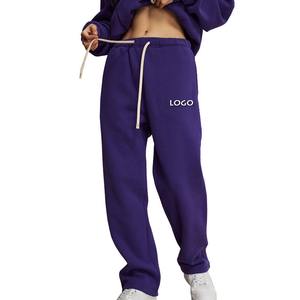 Pantalons et pantalons personnalisés pour hommes de haute qualité 350g tube droit épais décontracté couleur unie style sport ample avec plus polaire - Product Image 4