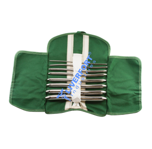 Juego de 8 dilatadores médicos Hegar, sonidos uterinos, doble extremo, 8 en rollo caqui, Kit de instrumentos quirúrgicos, CE ISO, ginecología - Product Image 1