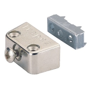 HETTICH Cabinet Connector TZ 4 Zinc Die-Cast Nickel-Plated Lower Part with Serrations 100-Pack Size for Organizing Cabinets - Product Image 1