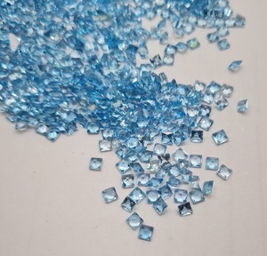 Gemas Mehrajudin, Topacio Azul Natural de Corte Princesa de 3MM, Gema Suelta para Joyería, Certificación de Terceros, 0.10-0.70 Quilates - Product Image 3