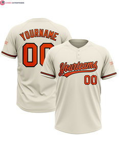 Camiseta de béisbol personalizada de alta calidad con botón completo sublimada con 2 botones de talla grande ropa de softball transpirable - Product Image 5