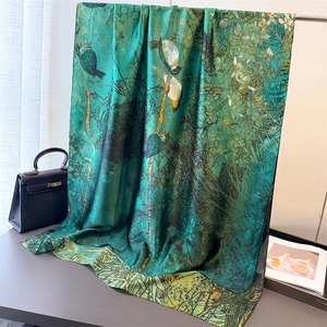 New Print Pure Silk <b>Scarf</b> for Women Luxury Designer Inspired Plain Silk Lightweight Neck Wrap USA Style Soft Touch <b>Scarf</b> - Product Image 5