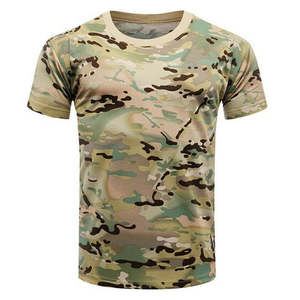 T-shirt camouflage urbain pour adulte 100% coton col rond | T-shirt camouflage à manches courtes chemise d'extérieur durable et respirante - Product Image 3