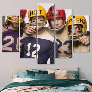 Grande œuvre d'art imprimée sur toile - Affiche de motivation Red Hot Chili Peppers, Mix 5P : Gallery Wrap - Product Image 1
