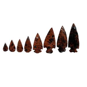 Venta al por mayor caoba obsidiana punta de flecha tamaño 1 pulgada punta de flecha de piedras preciosas para la venta - Product Image 5