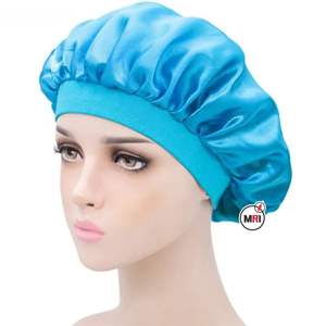 Bonnet à cheveux en satin vente en gros impression par sublimation Pantone couleur unie motif de style logo personnalisé occidental pièces poids - Product Image 2