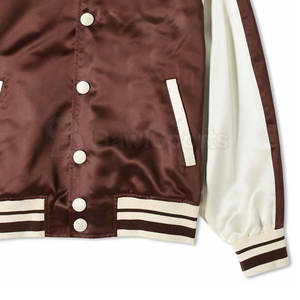 Veste d'hiver personnalisée en satin avec finition lisse et fermeture pour vêtements de mode - Product Image 5