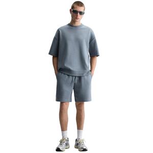 Conjunto de Camiseta y Pantalones Cortos de Algodón y Poliéster para Hombre, Ropa Deportiva Informal de Verano, Traje de Entrenamiento Ligero y Transpirable de Dos Piezas - Product Image 1