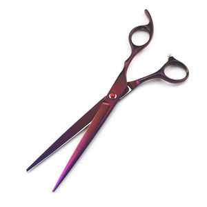 Ciseaux de toilettage de cheveux à lames droites enduits de couleur personnalisée de haute qualité lame tranchante en acier inoxydable pour ciseaux pour animaux de compagnie et barbier - Product Image 3