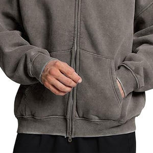 Men's <b>Full</b> <b>Zip</b> <b>Up</b> <b>Hoodie</b> Casual Oversized Streetwear Hooded Sweatshirt with Front Pockets Long Sleeve Soft Fleece Outerwear - Product Image 5