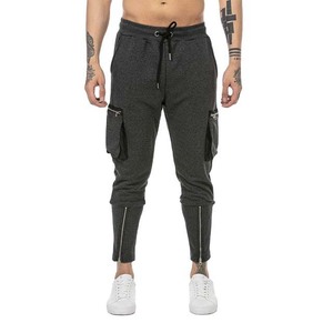 Pantalones de chándal de algodón 100% personalizados para hombre, pantalones para correr en el gimnasio, diseño de logotipo personalizado, bolsillos laterales, pantalones transpirables de Color sólido para hombre - Product Image 6